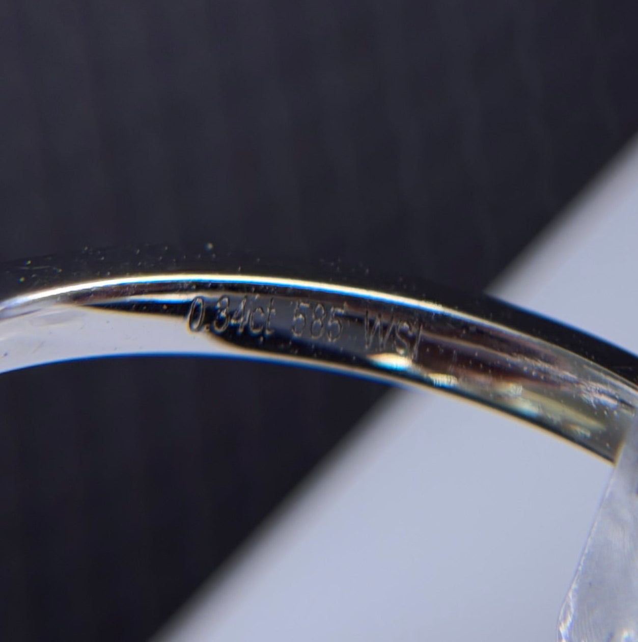 585er Weißgold Ring
