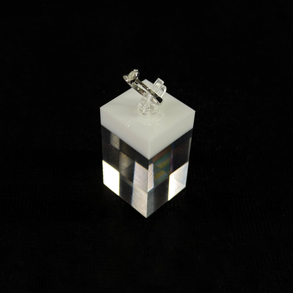 585er Weißgold Ring 0.1 ct.