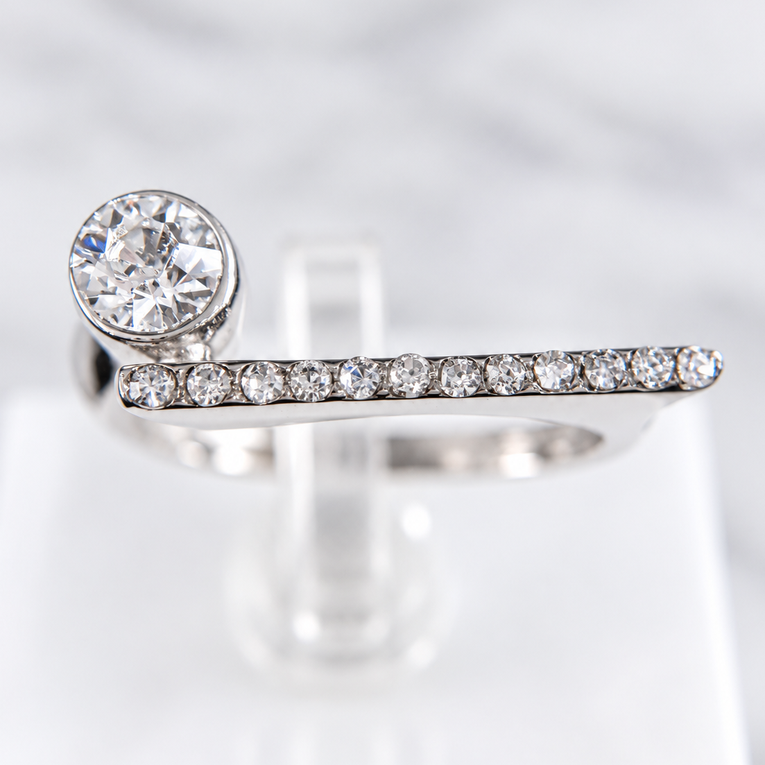 Crystal bar Ring