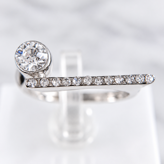 Crystal bar Ring