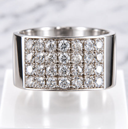 Iced grid Ring