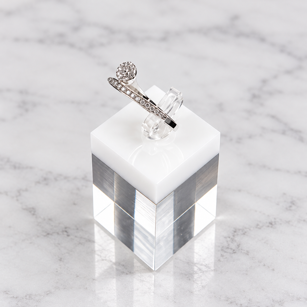 Crystal bar Ring