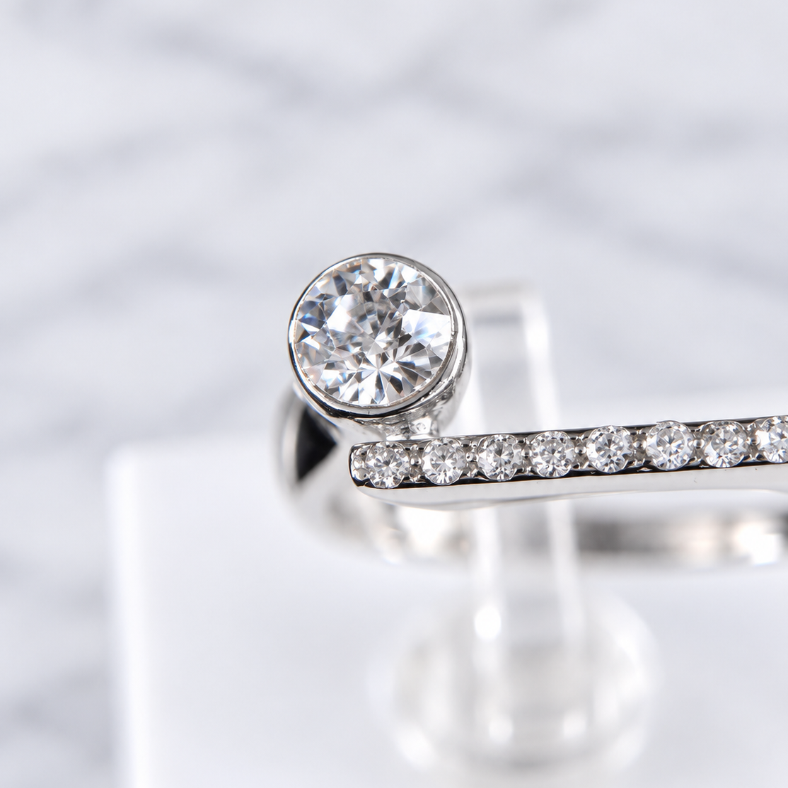 Crystal bar Ring