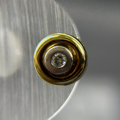 585er Bicolor Stecker 1x0.3ct./1x0.06ct. Brillianten