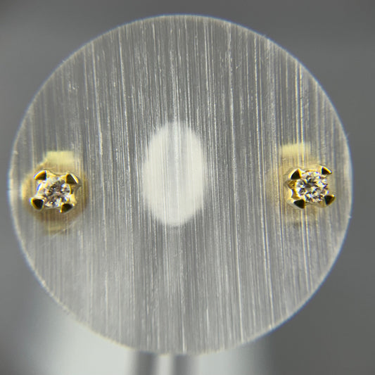 585er Gelbgold Stecker 2x0.04ct. Brillianten