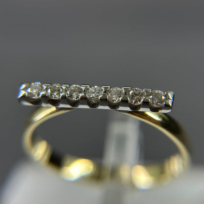 585er Goldring mit 7x0.02ct. Brillianten
