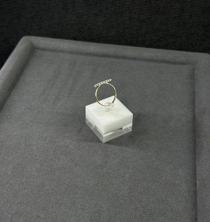 585er Goldring mit 7x0.02ct. Brillianten