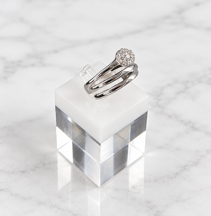 Pave circle Ring