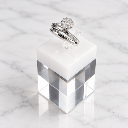 Pave circle Ring
