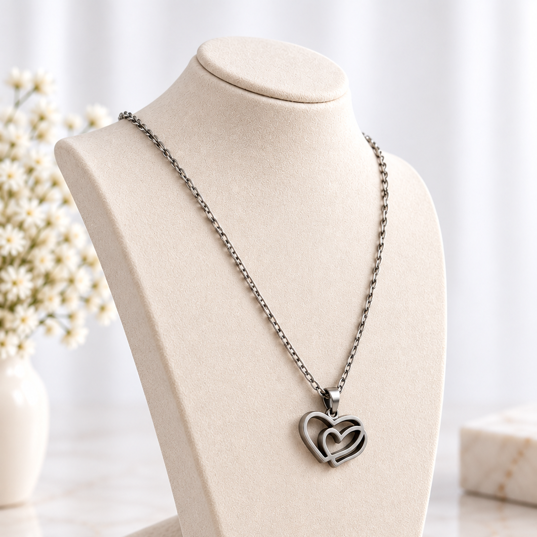 Double Heart Kette