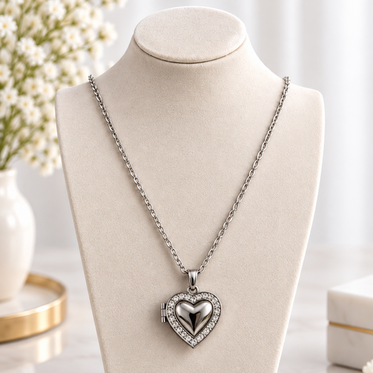 Silver Heart Kette