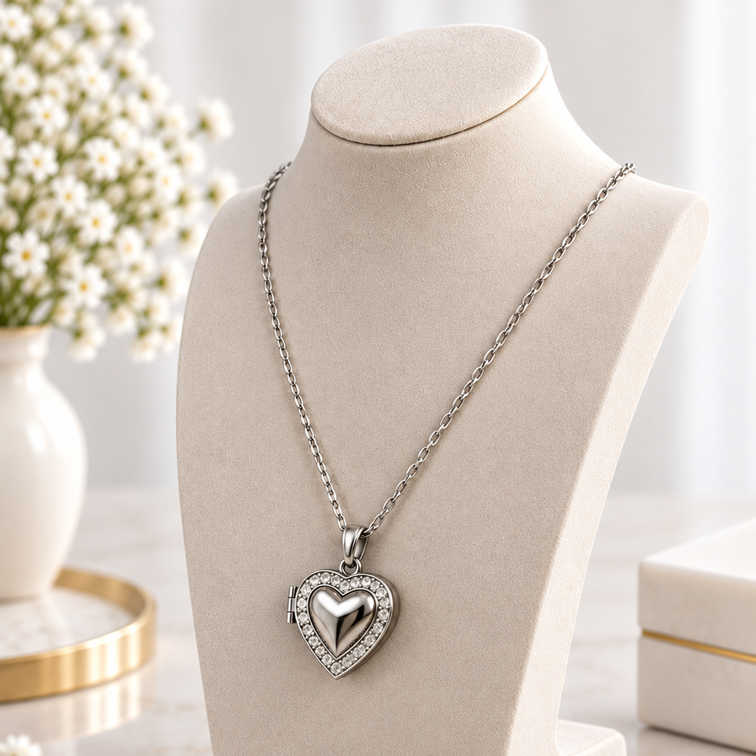 Silver Heart Kette