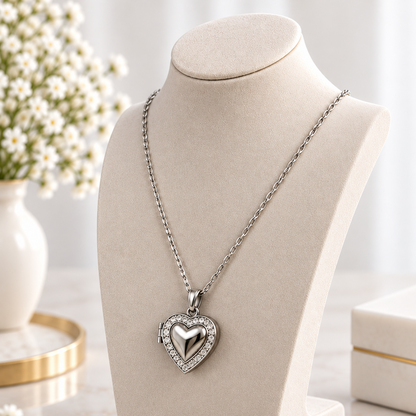 Silver Heart Kette