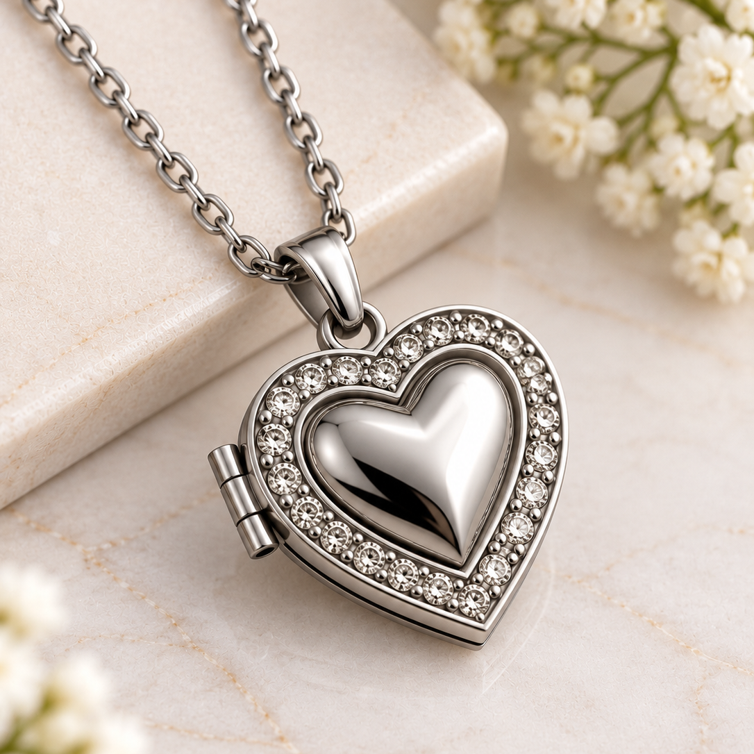 Silver Heart Kette