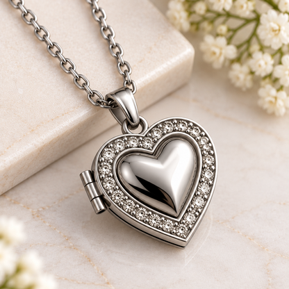 Silver Heart Kette