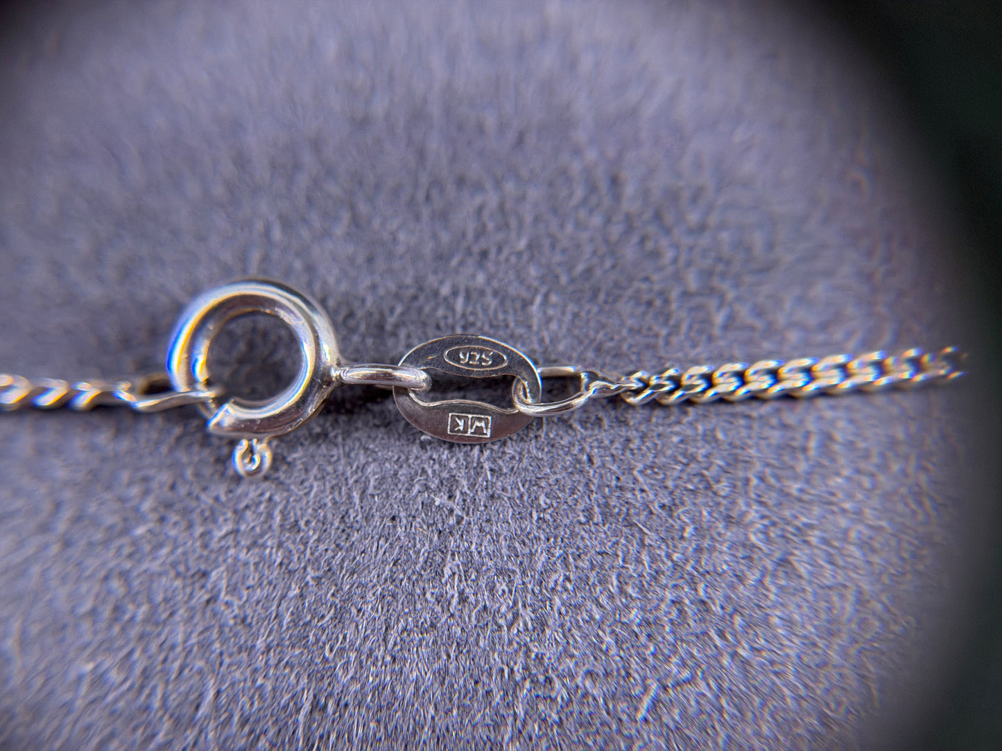Perlen-Solitär-Kette in Silber