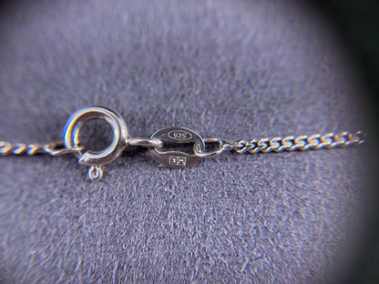 Perlen-Solitär-Kette in Silber