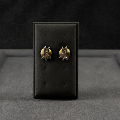 Duo-Tone Cross Ohrstecker