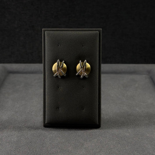Duo-Tone Cross Ohrstecker