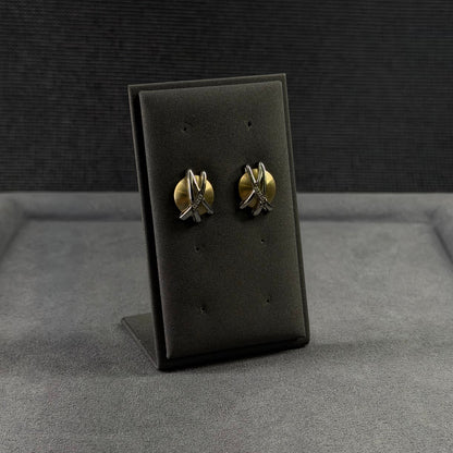 Duo-Tone Cross Ohrstecker