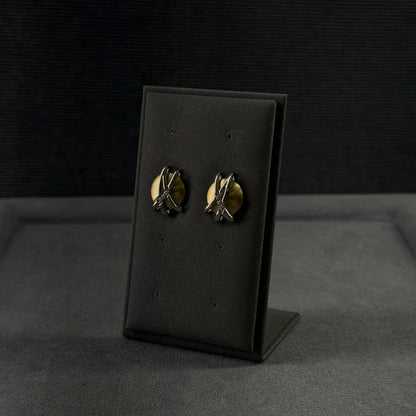 Duo-Tone Cross Ohrstecker