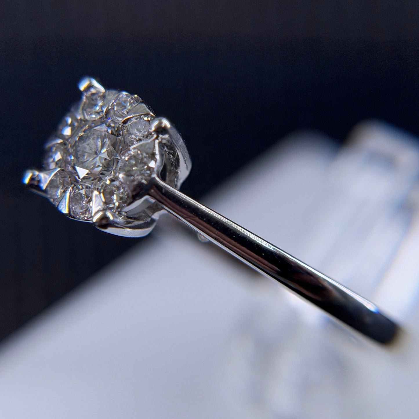 585er Weißgold Ring