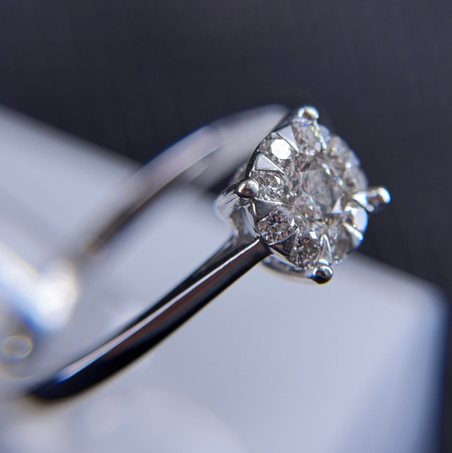 585er Weißgold Ring