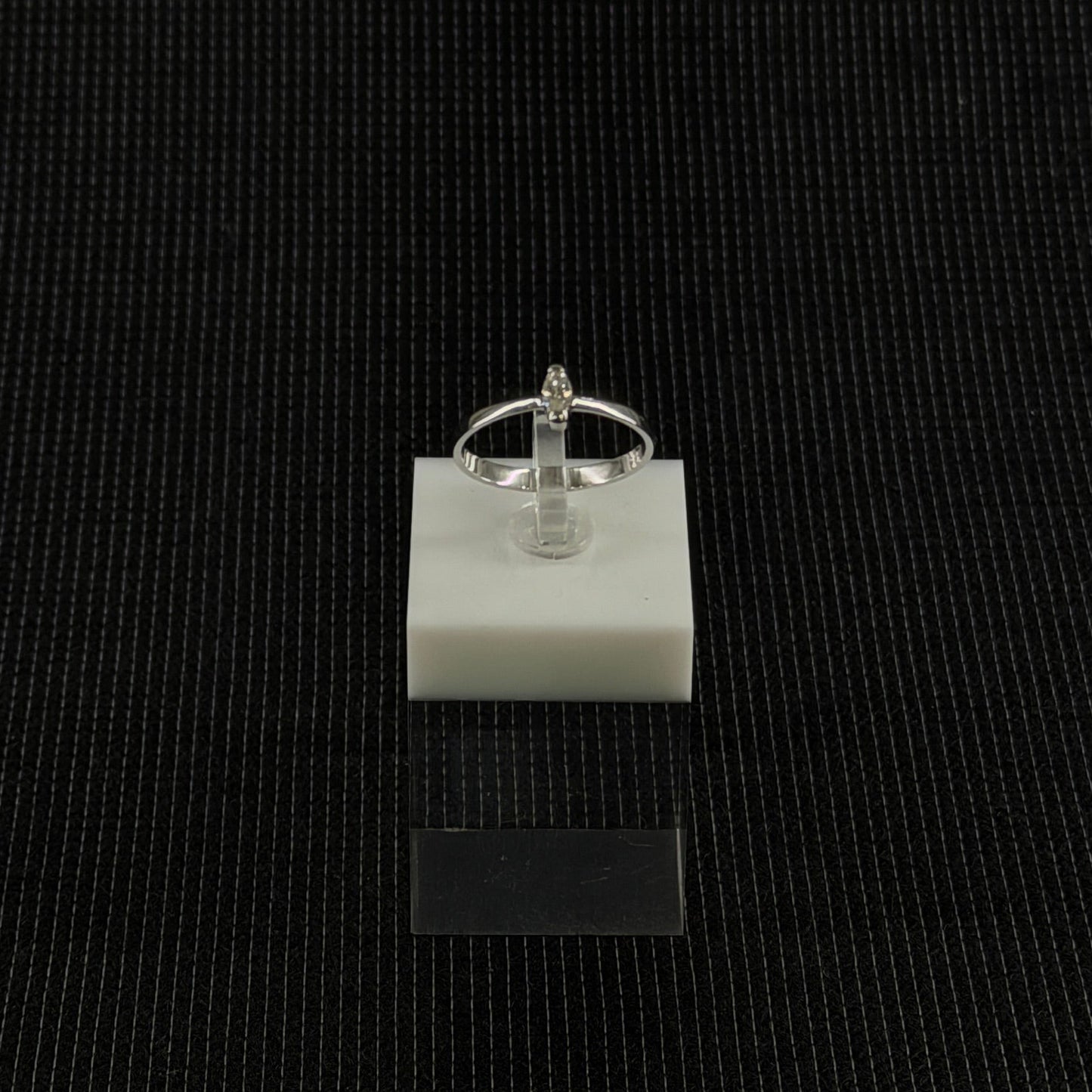 585er Weißgold Ring 0.1 ct.