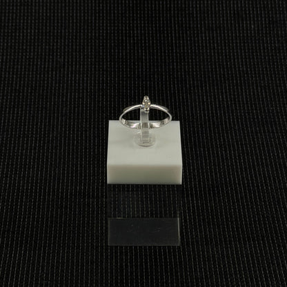585er Weißgold Ring 0.1 ct.
