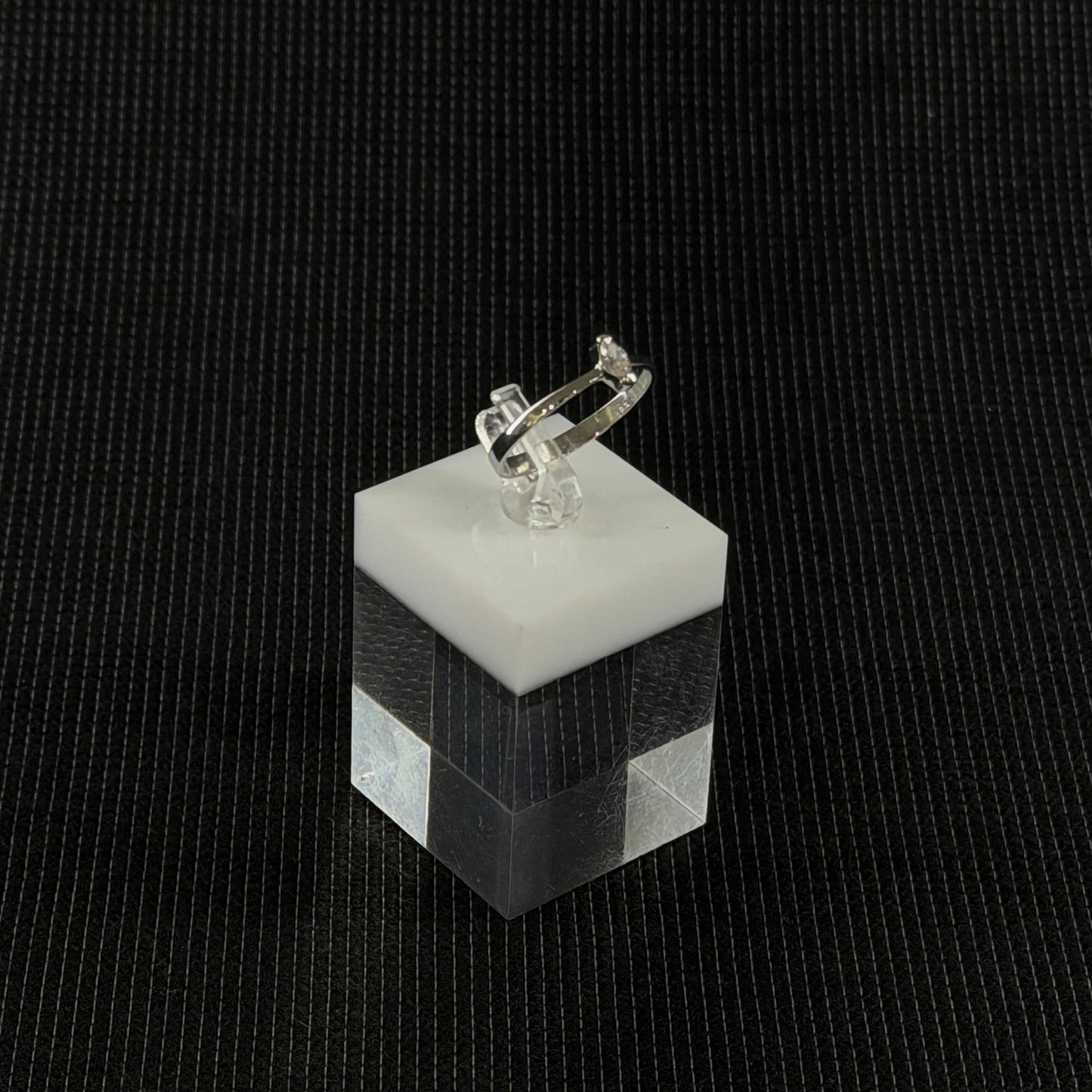 585er Weißgold Ring 0.1 ct.