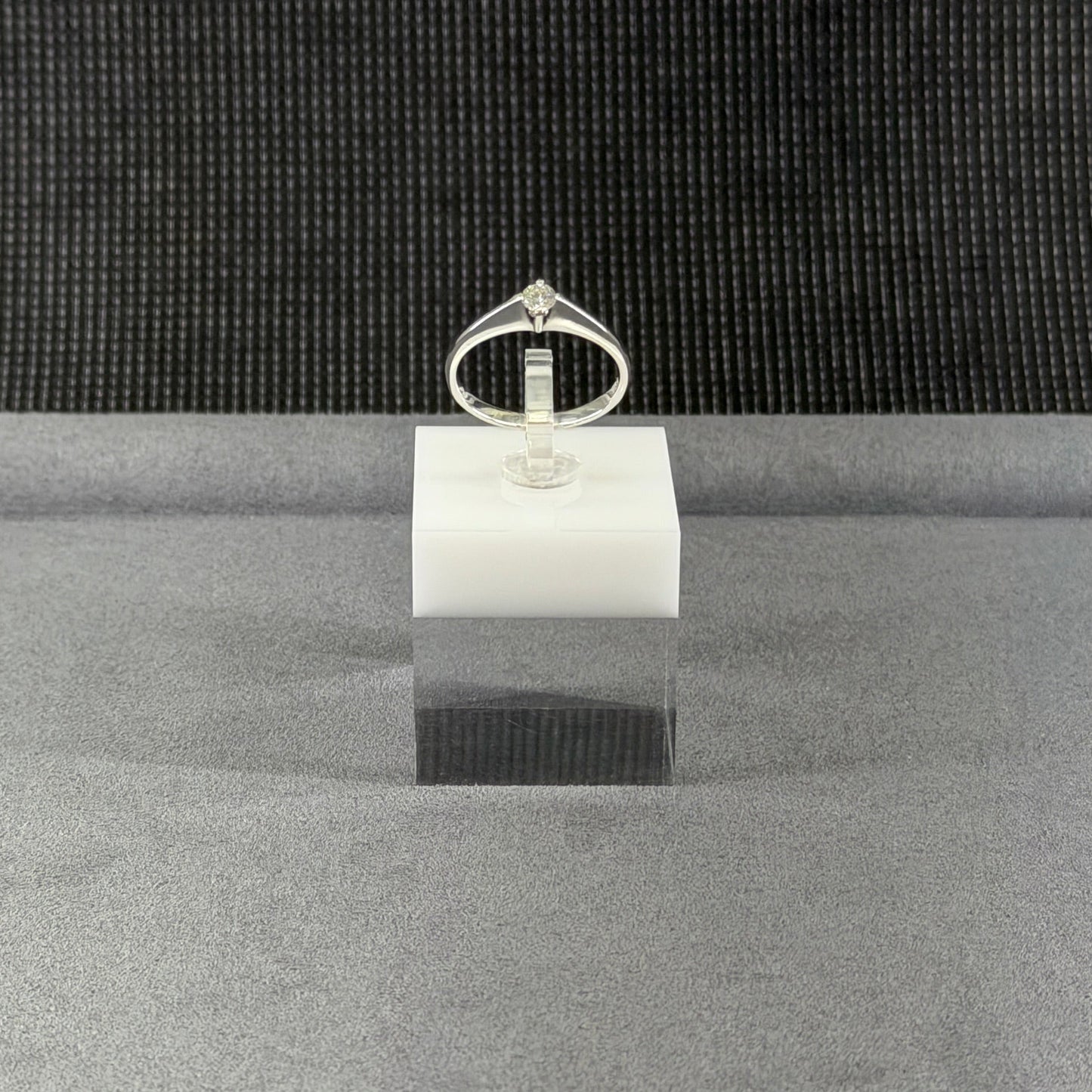 585er Weißgold Ring 0.16 ct.