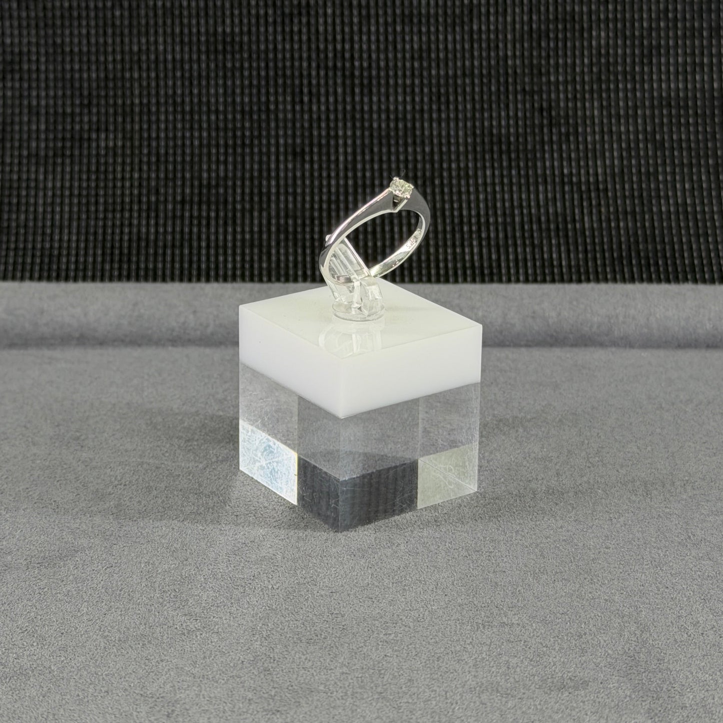 585er Weißgold Ring 0.16 ct.