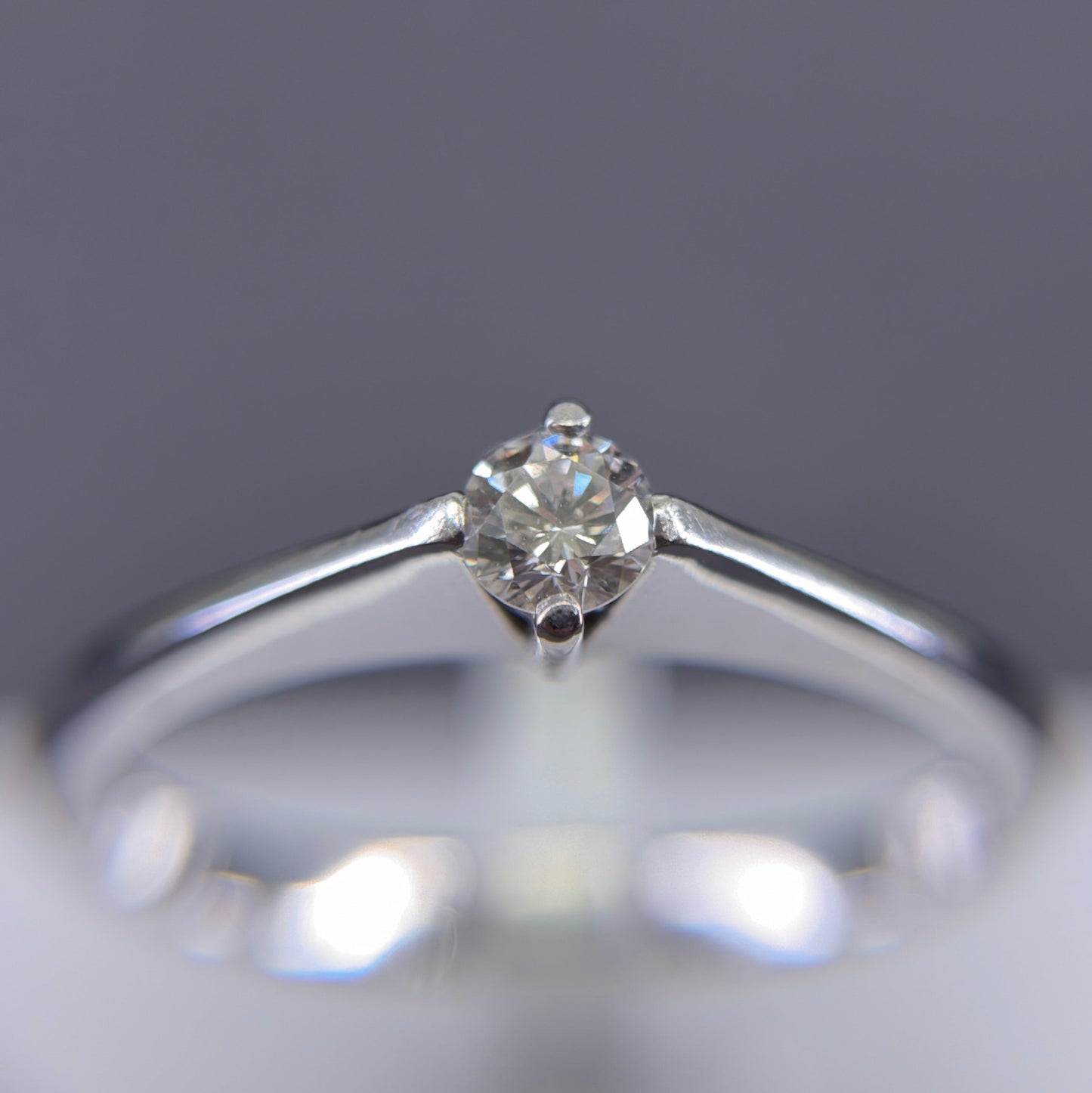 585er Weißgold Ring 0.16 ct.