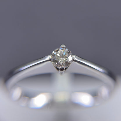 585er Weißgold Ring 0.16 ct.