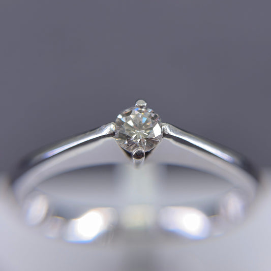 585er Weißgold Ring 0.16 ct.