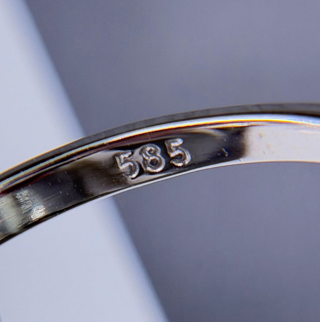 585er Weißgold Ring 0.16 ct.