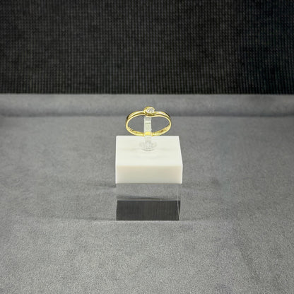 Solitaire Ring 585er Gold mit 0.10 ct.