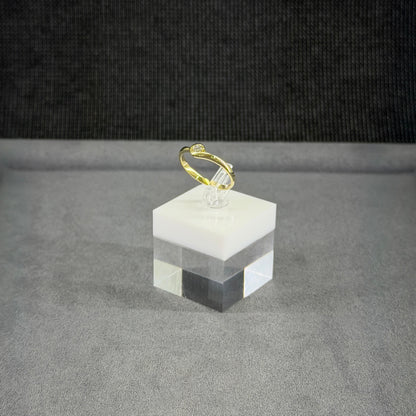 Solitaire Ring 585er Gold mit 0.10 ct.