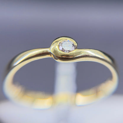 Solitaire Ring 585er Gold mit 0.10 ct.