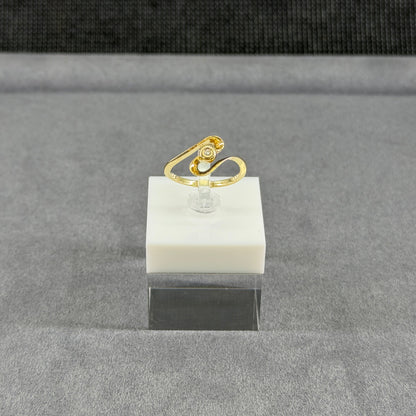 585er Goldring mit 0.015 ct.