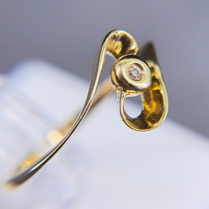 585er Goldring mit 0.015 ct.