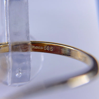 585er Goldring mit 0.015 ct.