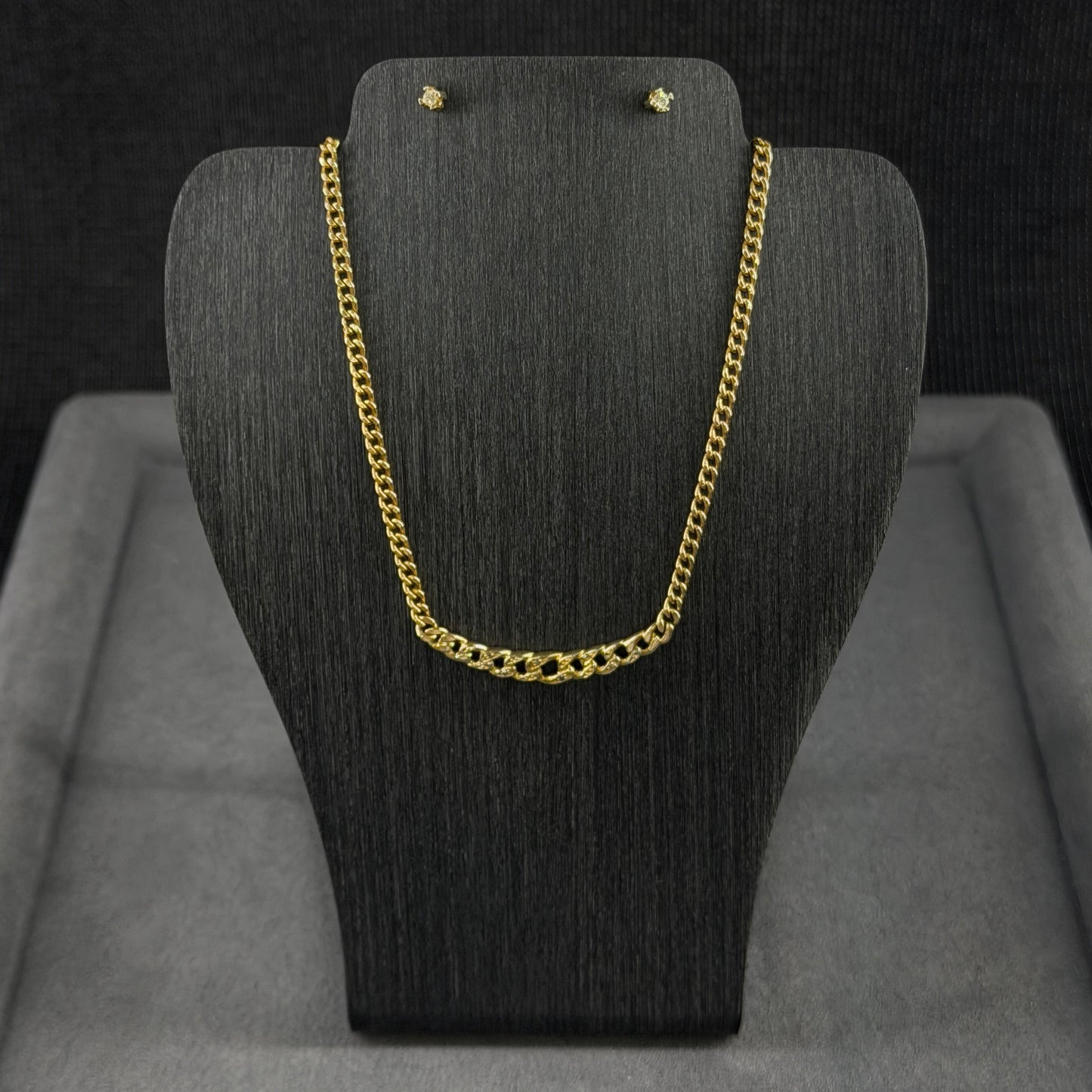 585er Set Kette u. Ohrstecker