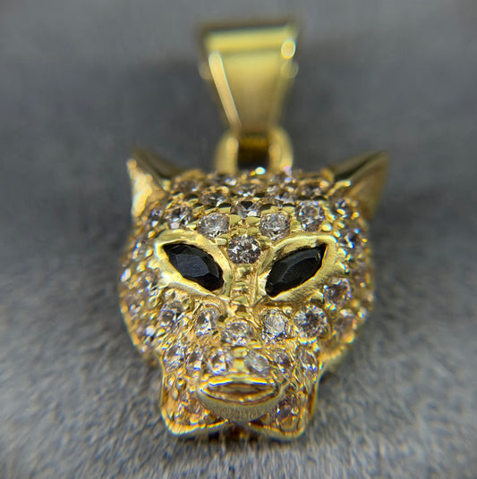 585er Gelbgold Panzerkette mit 585er Puma Anhänger