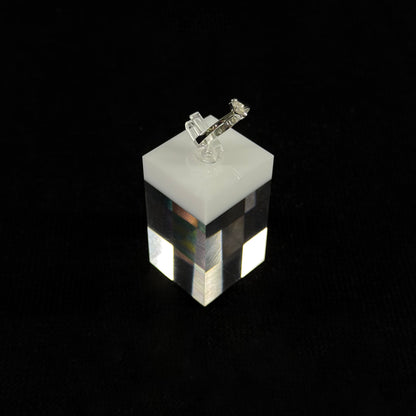 585er Weißgold Ring 0.1 ct.