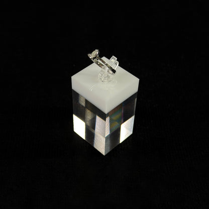 585er Weißgold Ring 0.1 ct.