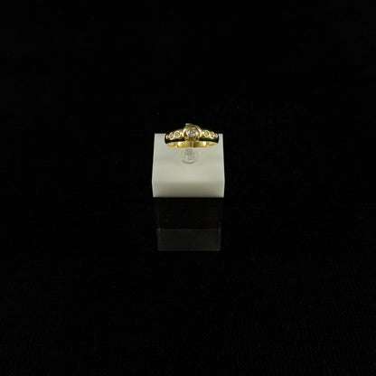 750er Goldring 0.1 ct.