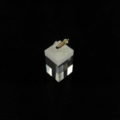750er Goldring 0.1 ct.