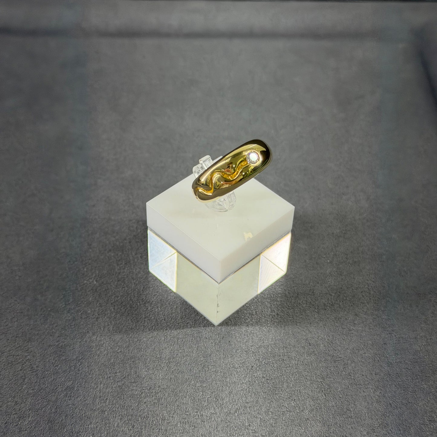 925er Silberring vergoldet