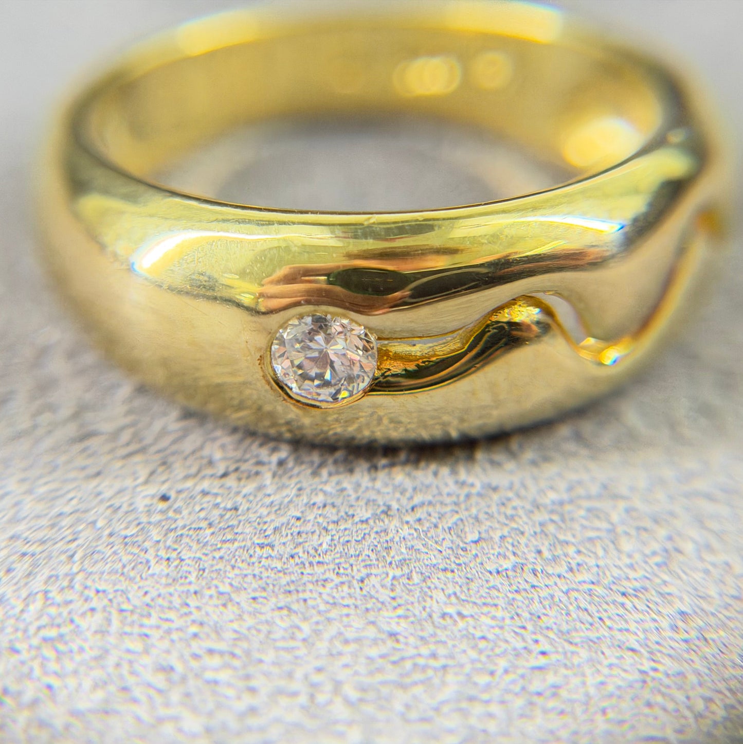 925er Silberring vergoldet